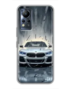 Чехол для Infinix Note 11 с картинкой «BMW в свете фар»
