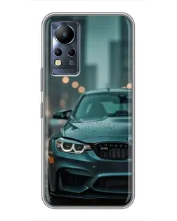 Чехол для Infinix Note 11 с картинкой «BMW в огнях города»