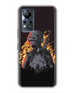 Чохол для Infinix Note 11 з картинкою «PUBG — вогняний силует»