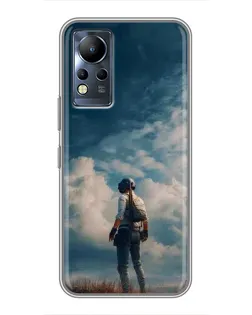 Чохол для Infinix Note 11 з картинкою «Герой PUBG на скелі»