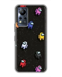 Чохол для Infinix Note 11 з картинкою «Космічний патерн Among Us»