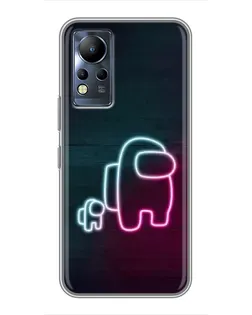 Чохол для Infinix Note 11 з картинкою «Among Us неон-арт»