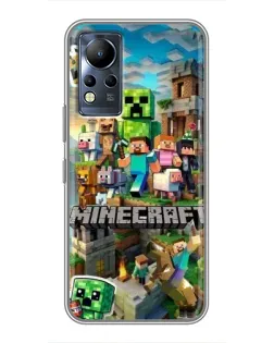Чохол для Infinix Note 11 з картинкою «Замок Minecraft»