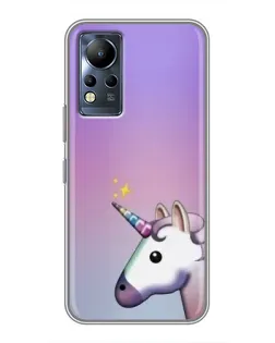 Чехол для Infinix Note 11 с картинкой «Единорог градиент»