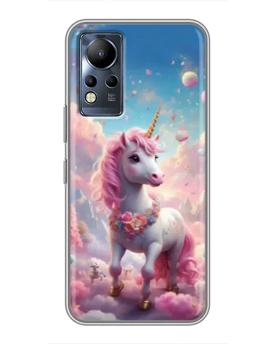 Чехол для Infinix Note 11 с картинкой «Единорог среди облаков»