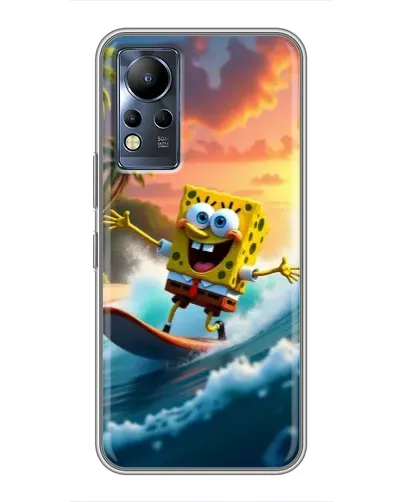 Чохол для Infinix Note 11 з картинкою «Губка Боб серфінгіст»