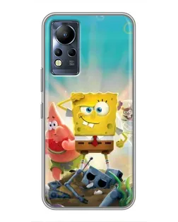 Чохол для Infinix Note 11 з картинкою «Спанч Боб переможець»