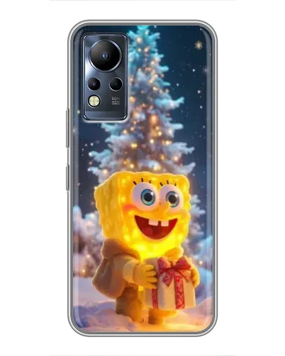 Чохол для Infinix Note 11 з картинкою «Різдвяний Спанч Боб»