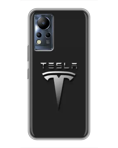 Чохол для Infinix Note 11 з картинкою «Сталевий логотип Tesla»