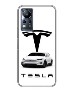 Чохол для Infinix Note 11 з картинкою «Tesla White Style»