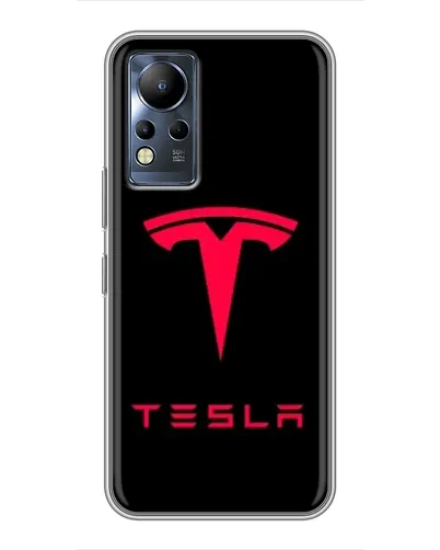 Чохол для Infinix Note 11 з картинкою «Tesla Red Logo»
