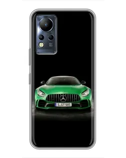 Чехол для Infinix Note 11 с картинкой «Mercedes — неоновый лого»
