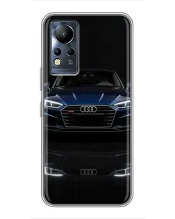 Чехол для Infinix Note 11 с картинкой «Audi — ночное отражение»