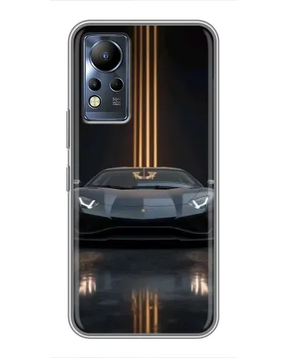 Чехол для Infinix Note 11 с картинкой «Lamborghini золотые линии»
