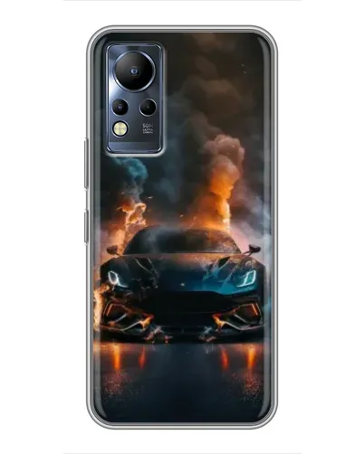 Чехол для Infinix Note 11 с картинкой «Lamborghini дымная эстетика»