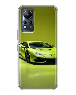 Чехол для Infinix Note 11 с картинкой «Салатовый Lamborghini Huracan»
