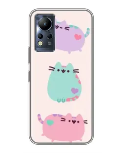 Чохол для Infinix Note 11 з картинкою «Pusheen тріо»