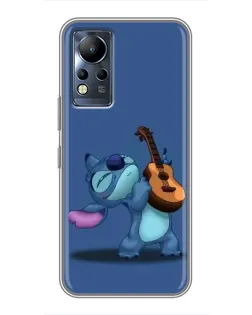 Чехол для Infinix Note 11 с картинкой «Стич с укулеле»