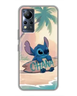 Чехол для Infinix Note 11 с картинкой «Стич на серфе»