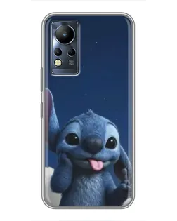 Чехол для Infinix Note 11 с картинкой «Стич в облаках»