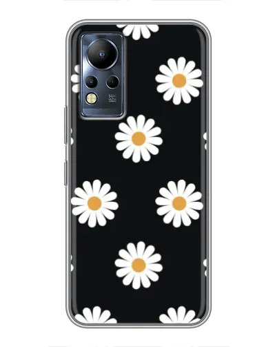 Чохол для Infinix Note 11 з картинкою «Ромашки на чорному»