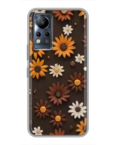Чохол для Infinix Note 11 з картинкою «Візерунок з маленьких соняшників»