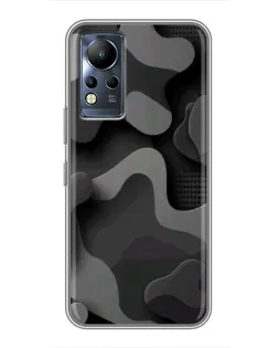 Чохол для Infinix Note 11 з картинкою «Темний абстрактний камуфляж»