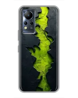 Чохол для Infinix Note 11 з картинкою «Салатовий розлом скелі»