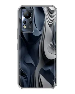 Чохол для Infinix Note 11 з картинкою «Об'ємні сині складки»