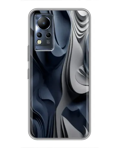 Чохол для Infinix Note 11 з картинкою «Об'ємні сині складки»