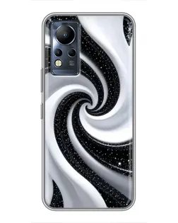 Чохол для Infinix Note 11 з картинкою «Чорно-біла спіраль»