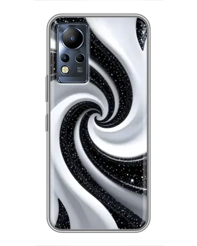 Чохол для Infinix Note 11 з картинкою «Чорно-біла спіраль»