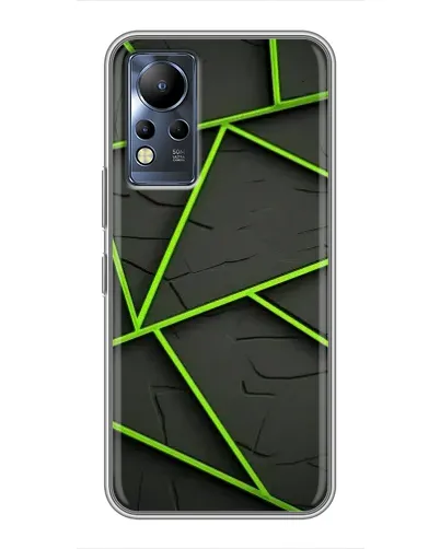 Чохол для Infinix Note 11 з картинкою «Зелені геометричні лінії»