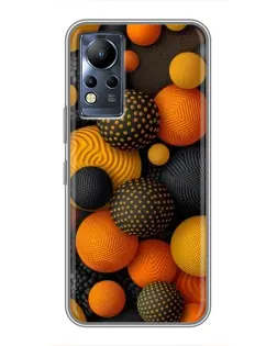 Чохол для Infinix Note 11 з картинкою «Об'ємні помаранчеві сфери»