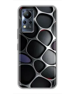 Чохол для Infinix Note 11 з картинкою «Об'ємна темна решітка»