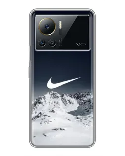 Чехол для Infinix Note 12 2023 с картинкой «Nike — зимние горы»