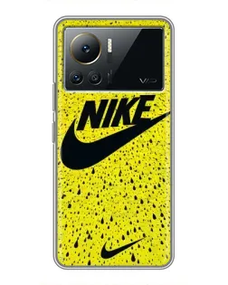 Чехол для Infinix Note 12 2023 с картинкой «Желтый текстурный Nike»
