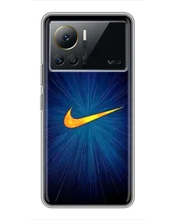 Чехол для Infinix Note 12 2023 с картинкой «Синий пульс Nike»