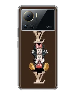 Чехол для Infinix Note 12 2023 с картинкой «LV и Микки Маус»