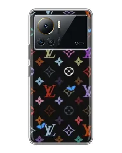 Чехол для Infinix Note 12 2023 с картинкой «Цветная монограмма LV»