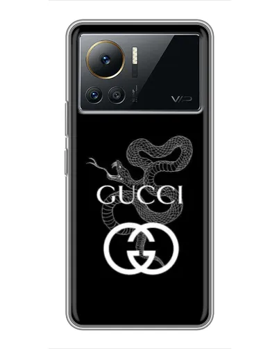 Чехол для Infinix Note 12 2023 с картинкой «Gucci — серебряная змея»