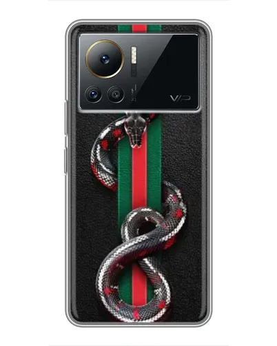 Чехол для Infinix Note 12 2023 с картинкой «Gucci — змея на полосе» Чехол для Infinix Note 12 2023 с картинкой «Gucci — змея на полосе»
