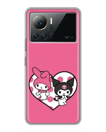 Чехол для Infinix Note 12 2023 с картинкой «Kuromi и My Melody» Чехол для Infinix Note 12 2023 с картинкой «Kuromi и My Melody»