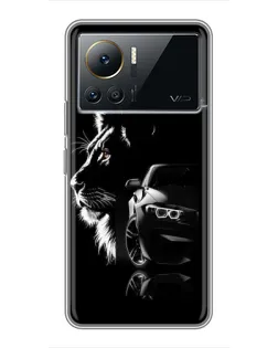 Чехол для Infinix Note 12 2023 с картинкой «BMW и лев»