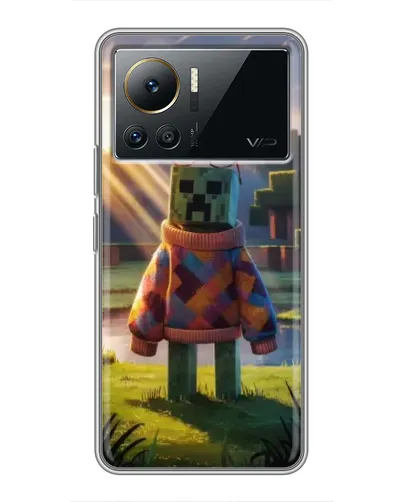 Чехол для Infinix Note 12 2023 с картинкой «Крипер в свитере»