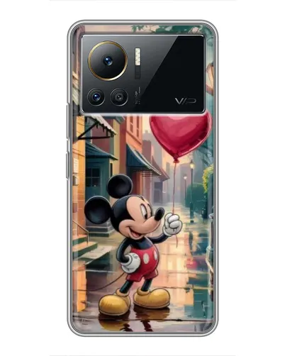 Чехол для Infinix Note 12 2023 с картинкой «Микки и шарик-сердце»