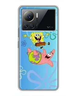 Чехол для Infinix Note 12 2023 с картинкой «Спанч Боб и Патрик»