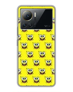 Чехол для Infinix Note 12 2023 с картинкой «Паттерн Губка Боб»