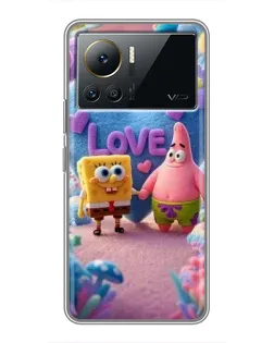Чехол для Infinix Note 12 2023 с картинкой «Губка Боб Патрик»