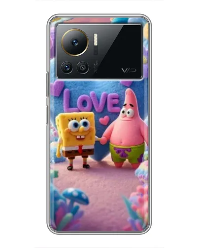Чехол для Infinix Note 12 2023 с картинкой «Губка Боб Патрик»